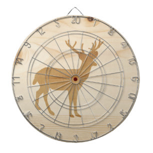 Onafgewerkt hout Kijk uit met Deer Dartbord
