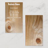 Onafgewerkt hout visitekaartje (Voorkant / Achterkant)