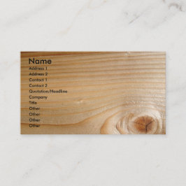 Onafgewerkt hout visitekaartje