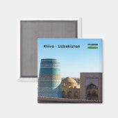 Onafgewerkt Kalta Minor Minaret - Khiva, Oezbekist Magneet (Voorkant / Achterkant)