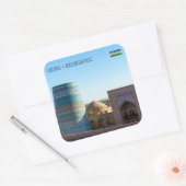 Onafgewerkt Kalta Minor Minaret - Khiva, Oezbekist Vierkante Sticker (Envelop)