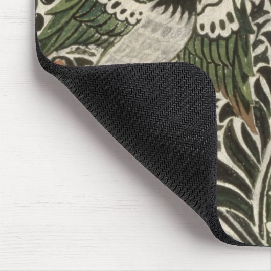 Onafgewerkt ontwerp van "Bird and Vine"-houten blo Muismat (Hoek)