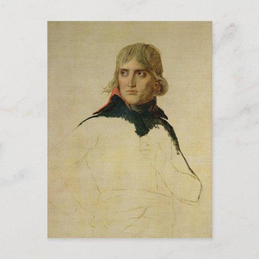 Onafgewerkt portret van generaal Bonaparte Briefkaart (Voorkant)