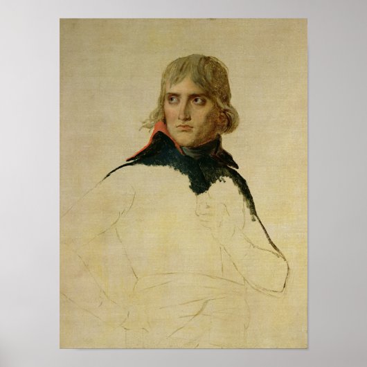 Onafgewerkt portret van generaal Bonaparte Poster (Voorkant)