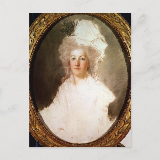 Onafgewerkt portret van Marie-Antoinette Briefkaart (Voorkant)