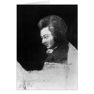 Onafgewerkt portret van Wolfgang Amadeus Mozart