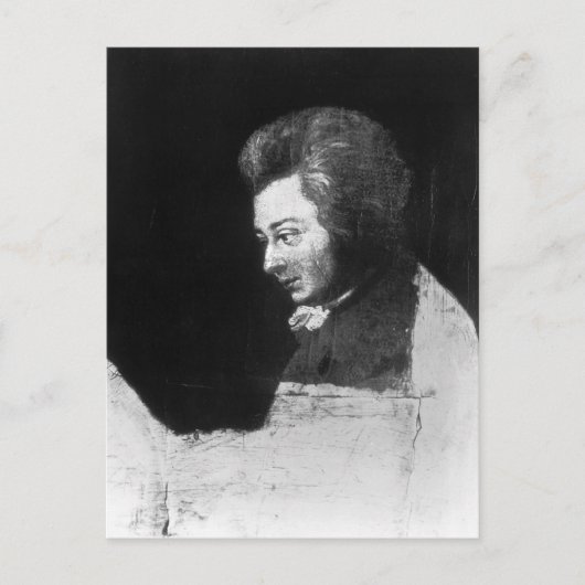 Onafgewerkt portret van Wolfgang Amadeus Mozart Briefkaart (Voorkant)