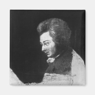 Onafgewerkt portret van Wolfgang Amadeus Mozart Magneet
