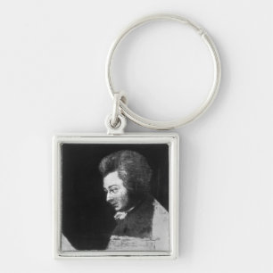 Onafgewerkt portret van Wolfgang Amadeus Mozart Sleutelhanger
