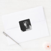 Onafgewerkt portret van Wolfgang Amadeus Mozart Vierkante Sticker (Envelop)