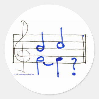 Onafgewerkte zaken ronde sticker