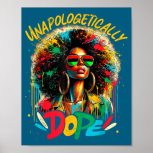 Onafhankelijk Afro Zwarte Vrouw Zwarte Geschiedeni Poster