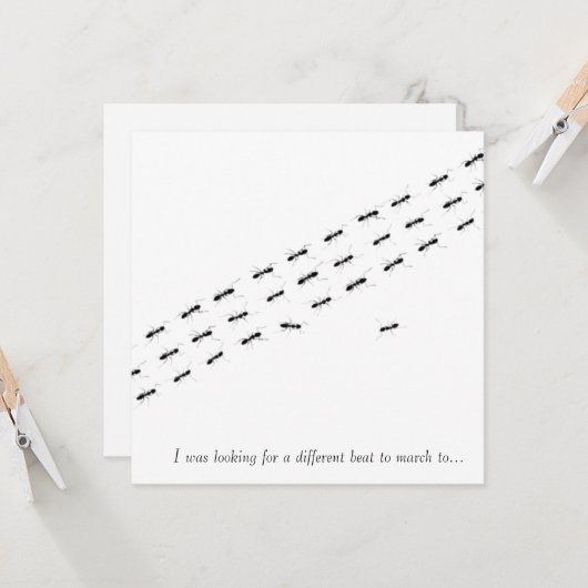 Onafhankelijk Ants Briefkaart (Voorkant / Achterkant in situ)