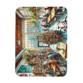 Onafhankelijk café in Portland Oregon Magneet (Verticaal)