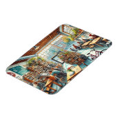 Onafhankelijk café in Portland Oregon Magneet (Linkerzijde)