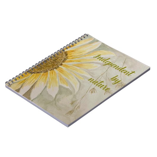 Onafhankelijk door natuur tijdschrift zonnebloem notitieboek (Linkerzijde)