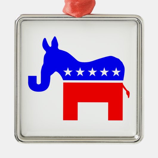 ONAFHANKELIJK EN BIPARTISAN - Donkey/olifant hybri Metalen Ornament (Voorkant)