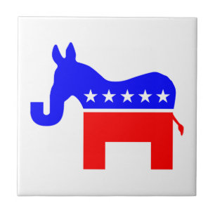 ONAFHANKELIJK EN BIPARTISAN - Donkey/olifant hybri Tegeltje