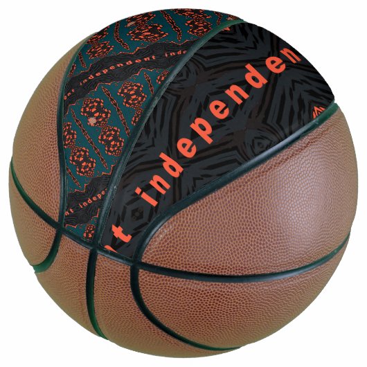 Onafhankelijk en trots. basketbal (Schuin)