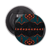 Onafhankelijk en trots button flesopener (Voorkant)