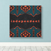 Onafhankelijk en trots canvas afdruk (Insitu (Houten vloer))