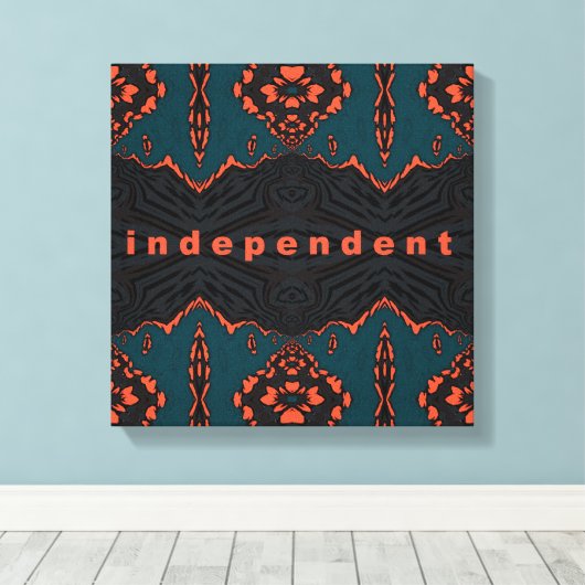 Onafhankelijk en trots canvas afdruk (Insitu (Houten vloer))