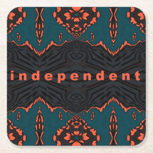 Onafhankelijk en trots kartonnen onderzetters