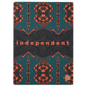 Onafhankelijk en trots. klembord (Achterkant)