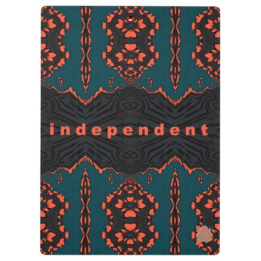 Onafhankelijk en trots. klembord (Achterkant)