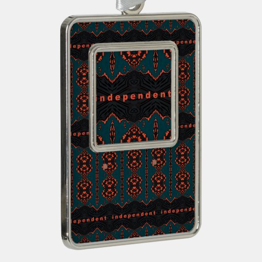 Onafhankelijk en trots verzilverd omlijst ornament (Rechts)