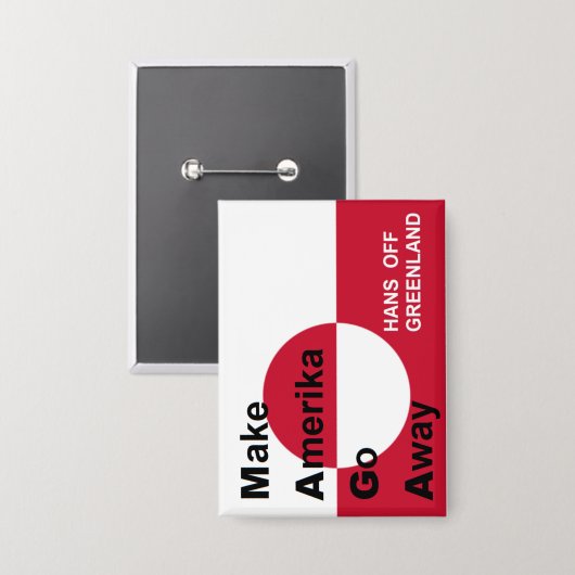 Onafhankelijk Groenland Button (Voorkant / Achterkant)