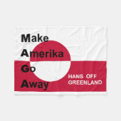 Onafhankelijk Groenland Fleece Deken (Voorkant (Horizontaal))