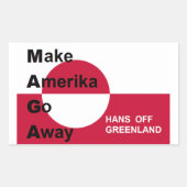 Onafhankelijk Groenland Rechthoekige Sticker (Voorkant)