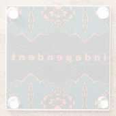 Onafhankelijk in Oranje en groen Glazen Onderzetter (Achterkant)