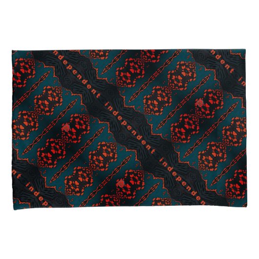 Onafhankelijk in Oranje en groen Kussensloop (Voorkant-Rechts)