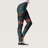 Onafhankelijk in Oranje en groen Leggings (Rechts)