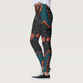 Onafhankelijk in Oranje en groen Leggings (Links)