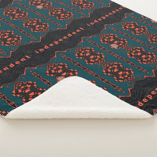 Onafhankelijk in Oranje en groen Sherpa Deken (3/4)