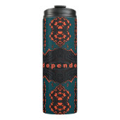 Onafhankelijk in Oranje en groen Thermosbeker (Voorkant)