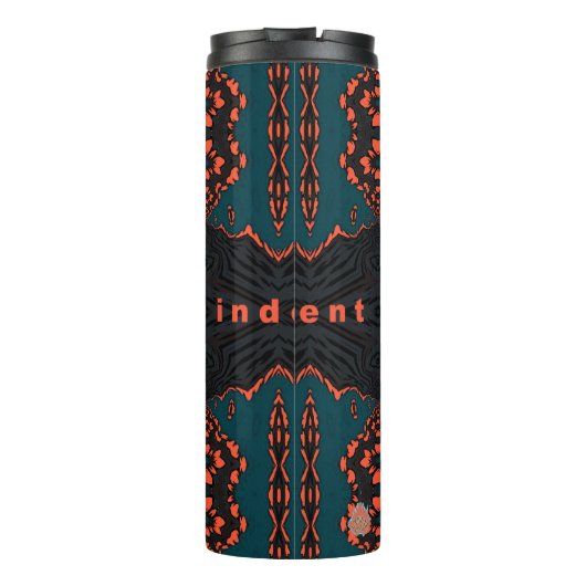 Onafhankelijk in Oranje en groen Thermosbeker (Achterkant)