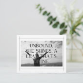 Onafhankelijk ontwerp voor vrouwendag: ongebonden  briefkaart (Staand voorkant)