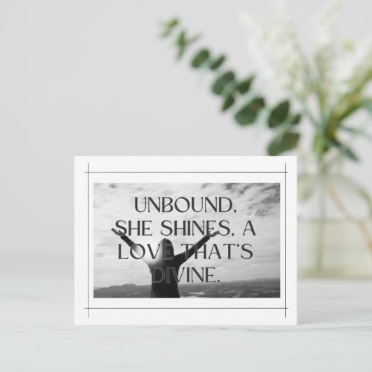 Onafhankelijk ontwerp voor vrouwendag: ongebonden  briefkaart (Staand voorkant)