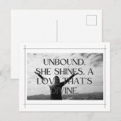 Onafhankelijk ontwerp voor vrouwendag: ongebonden  briefkaart (Voorkant / Achterkant)