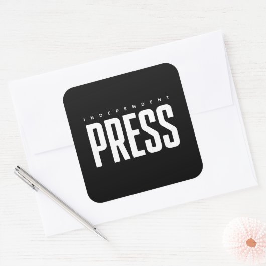 Onafhankelijk persidentificatiescherm vierkante sticker (Envelop)