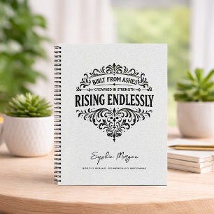 Onafhankelijk Rijzende Vrouwen Vintage Typografie Notitieboek