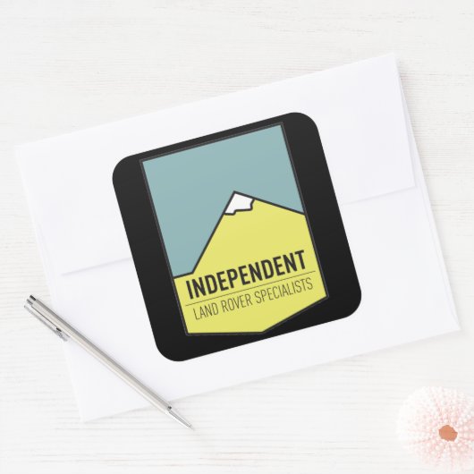 ONAFHANKELIJK VIERKANTE STICKER (Envelop)