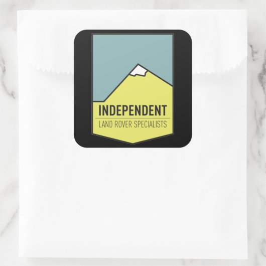 ONAFHANKELIJK VIERKANTE STICKER (Tas)