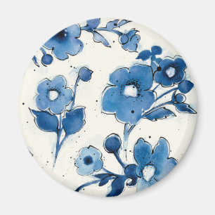 Onafhankelijke blauwe bloemen magneet