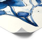 Onafhankelijke blauwe bloemen poster (Hoek)