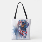 ONAFHANKELIJKE DAG DACHSHUND CANVAS TAS (Achterkant)